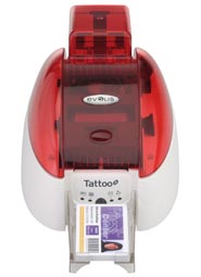 The Evolis Tattoo printer is a mixture of technology and innovation. Hi-Tech Design, compactness and ease of use, the Tattoo revolutionizes the world of monochrome printing on plastic and papers cards.