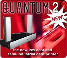 The Evolis Quantum printer is a new, low-cost, industrial printer, ideal for high volume badge production. With a 1000 card capacity for its card feeder, hopper and color ribbon, this is the only ID card printer on the market to offer a total printing autonomy of full color cards, yet is as easy to use as a desktop printer. 